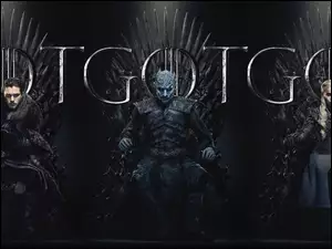 Kit Harington z Daenerys Targaryen i Emilią Clarke z serialu Gra o Tron