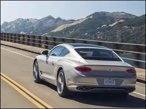 Coupe, Srebrny, Bentley Continental GT V8