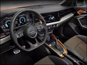 Kokpit, Kierownica, Wnętrze, Audi A1 Citycarver, Fotele