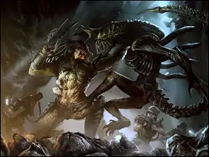 Predator, Film, Walka, Wojsko, Obcy kontra Predator, Obcy, Grafika, Alien versus Predator