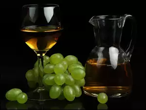 Kieliszek, Wino, Winogrona, Kość, Dzbanek