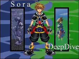 grafika, Kingdom Hearts, mężczyzna, postać, kobieta