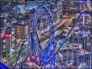 Ulica, Domy, Tokyo Dome City, Japonia, Park rozrywki, Tokio