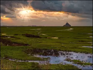 Opactwo Mont Saint Michel w Normandii