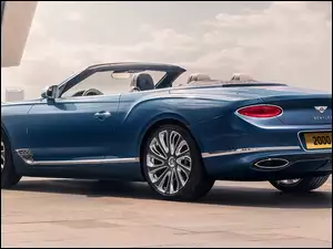 Kabriolet, Niebieski, Bentley Continental GT