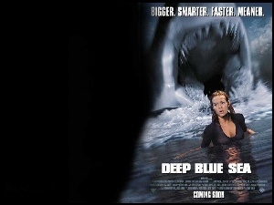 Deep Blue Sea, kobieta, woda, rekin