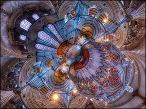 Sferyczny widok kaplicy św. Etheldredy w katedrze w Ely