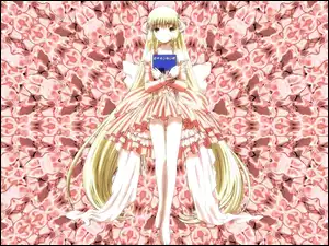 książka, Chobits, sukienka, kobieta, włosy