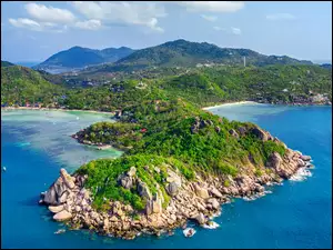 Widok z lotu ptaka na prowincję Surat Thani w Tajlandii