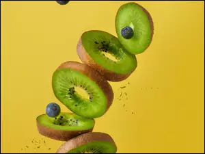 Plastry, Kiwi, Jagody