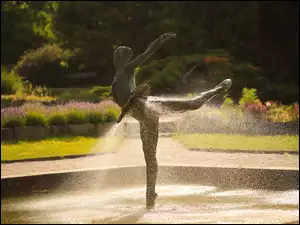 Ogród Botaniczny, Polska, Baletnica, Fontanna, Poznań
