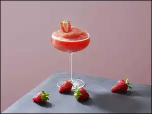 Kieliszek, Koktajl alkoholowy, Truskawkowy, Truskawki