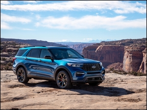Kanion, Niebieski, Ford Explorer ST, 2020