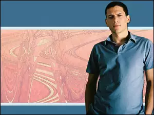 Wentworth Miller, niebieskie polo