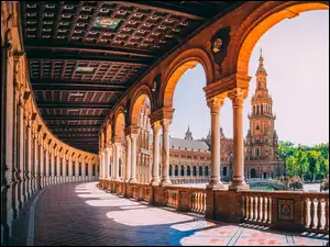Plac Hiszpański i pawilon w Andaluzji