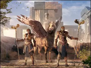 Dwie postacie w grze Asassins Creed Odyssey