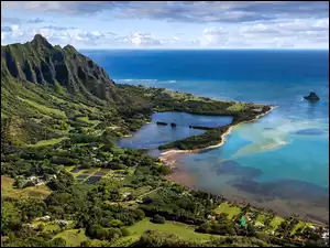 Wyspa Oahu z lotu ptaka