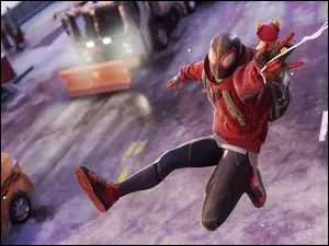Spider-Man Miles Morales w podskoku