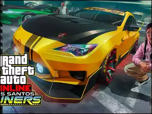 Kobieta przy samochodzie w grze GTA Online Los Santos Tuners