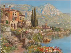 Widok na Riva del Garda nad jeziorem Garda
