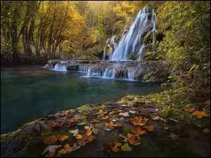 Kaskada, Wodospad, Baume Les Messieurs, Francja, Cascades de tufs, Departament Jura