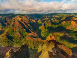 Waimea Canyon, Stany Zjednoczone, Kanion, Góry, Hawaje