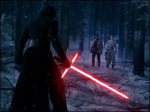 Kylo Ren kontra Rey i Finn z gwiezdnych wojen