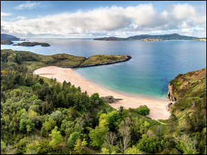 Wybrzeże Lucky Shell Beach w hrabstwie Donegal