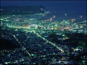 Noc, Japonia, Hakodate, Miasto