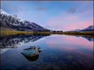 Wakatipu, Domy, Jezioro, Queenstown, Góry