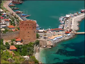 Port, Alanya, Czerwona, Wieża