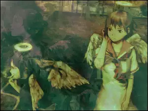 wings, Haibane Renmei, kobieta, angel, osoba