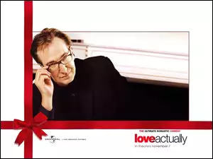 Wstążka, Love Actually, Mężczyzna, Alan Rickman, Okulary