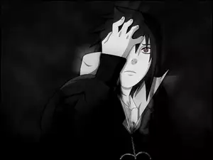 Sasuke Uchiha na czarnym tle