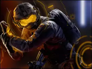 Postać w kasku z gry Rainbow Six Siege
