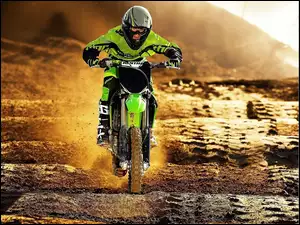 Gogle, Kawasaki KX250F, Kask