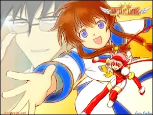 Angelic Layer, okulary, postacie, napis
