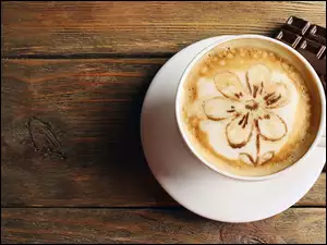 Filiżanka kawy z czekoladą