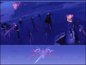Fate Stay Night, miecze, napisy, ludzie