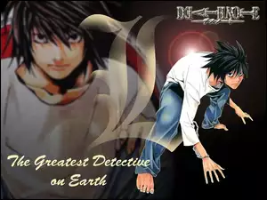 litera, Death Note, ludzie, spodnie, napisy