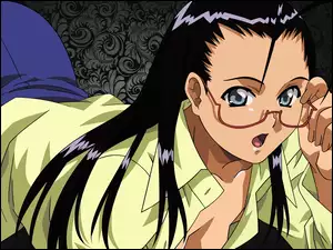 Anime, Kobieta, Okulary, Manga