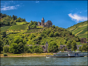 Zamek na wzgórzu w Bacharach