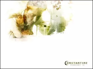 Constantine, robaki, Keanu Reeves, szklanka