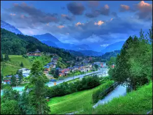 Panorama, Miasteczko, Bertchesgaden