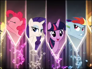 Rarity, Twilight Sparkle, Rainbow Dash, My Little Pony, Applejack, Pinkie Pie, Fluttershy