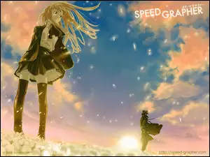 krótka spódniczka, Speed Grapher, dziewczyna