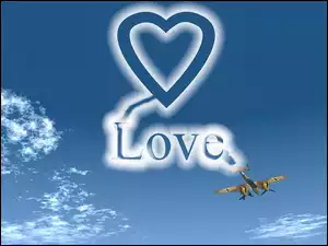 Chmury, Napis, Love