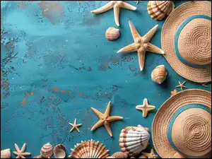 Muszelki, Muszelki, Kapelusze, Dwa, Rozgwiazdy Lato