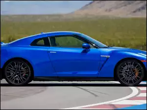 R35, Niebieski, Nissan, GTR