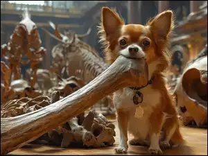 Chihuahua, Kość, Pies, Mały, Duża